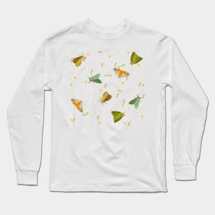 Green and yellow butterflies Long Sleeve T-Shirt